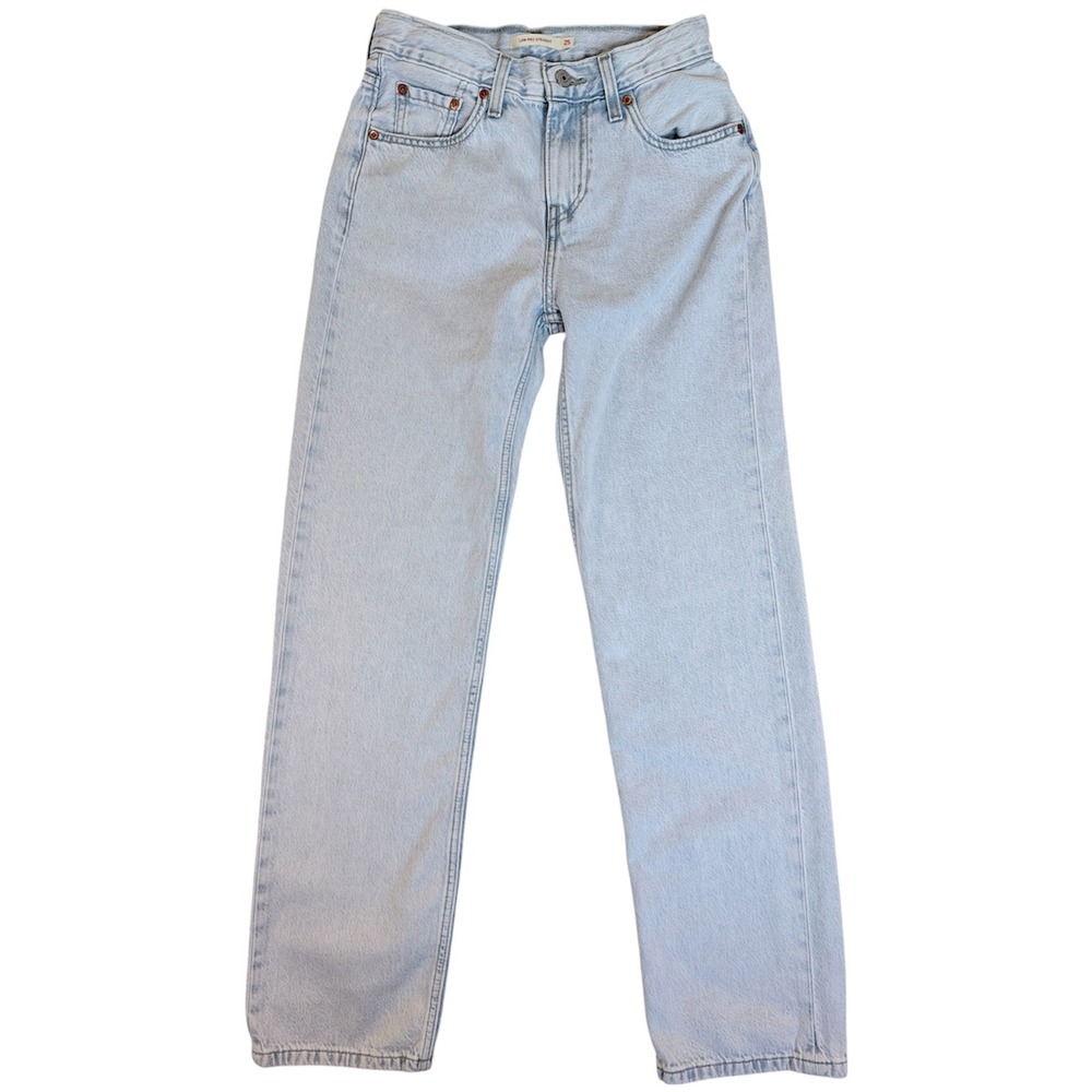 Levi's Low Pro Straight Jeans Women 25 Light Blue Denim A0964-0034